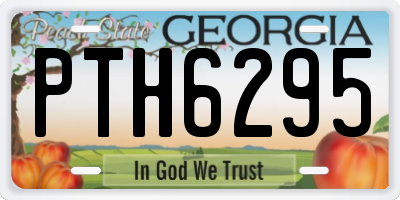 GA license plate PTH6295