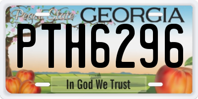 GA license plate PTH6296