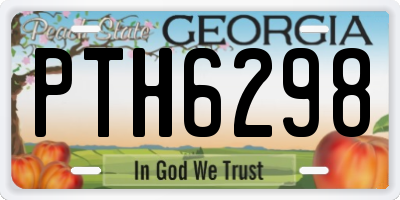 GA license plate PTH6298