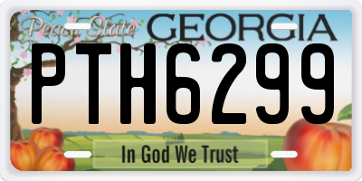 GA license plate PTH6299