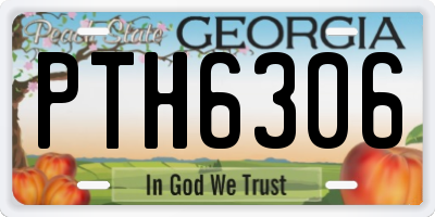GA license plate PTH6306