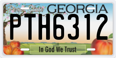 GA license plate PTH6312