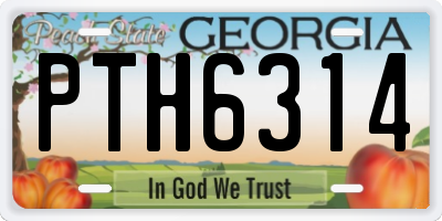 GA license plate PTH6314