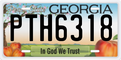 GA license plate PTH6318