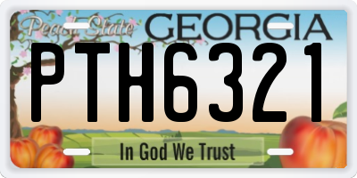 GA license plate PTH6321