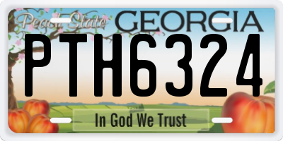 GA license plate PTH6324