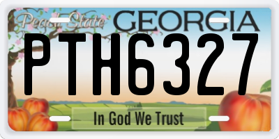 GA license plate PTH6327