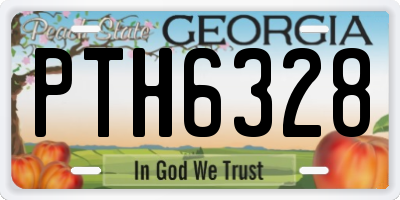GA license plate PTH6328
