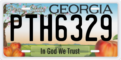 GA license plate PTH6329
