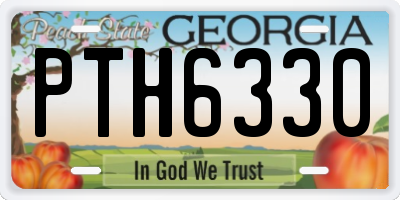 GA license plate PTH6330