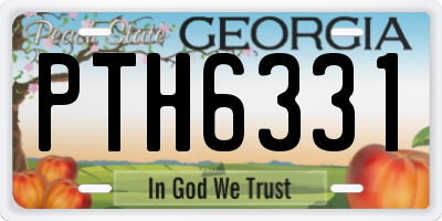 GA license plate PTH6331
