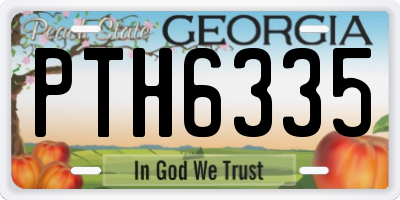GA license plate PTH6335