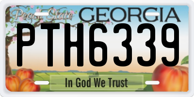 GA license plate PTH6339