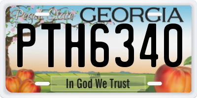 GA license plate PTH6340