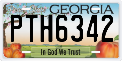 GA license plate PTH6342