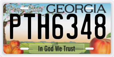 GA license plate PTH6348