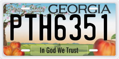 GA license plate PTH6351