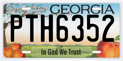 GA license plate PTH6352