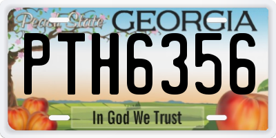 GA license plate PTH6356
