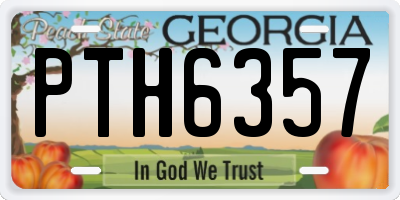 GA license plate PTH6357