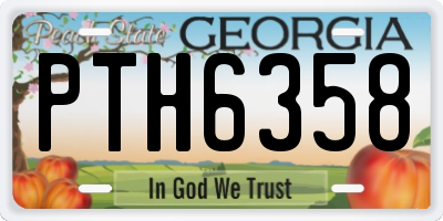 GA license plate PTH6358