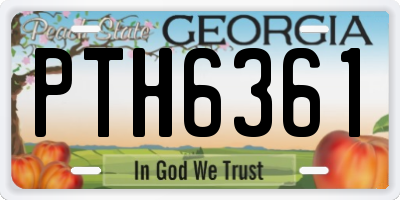 GA license plate PTH6361