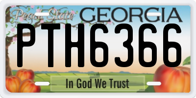GA license plate PTH6366