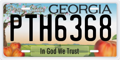 GA license plate PTH6368