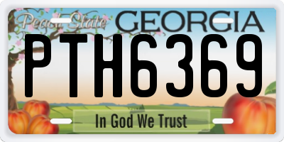 GA license plate PTH6369