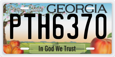 GA license plate PTH6370