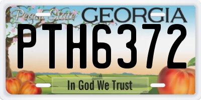 GA license plate PTH6372