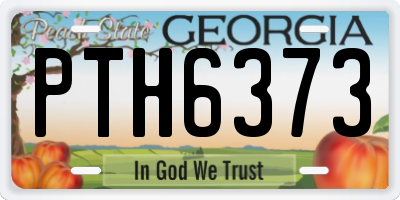 GA license plate PTH6373