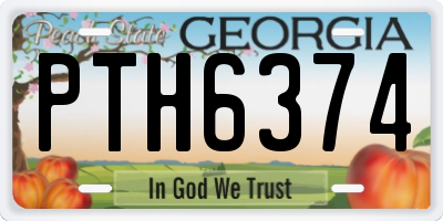 GA license plate PTH6374
