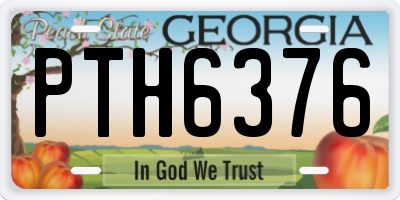GA license plate PTH6376