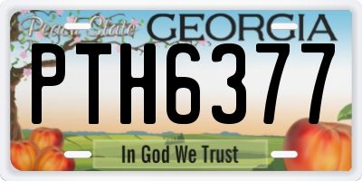 GA license plate PTH6377