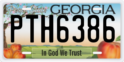 GA license plate PTH6386