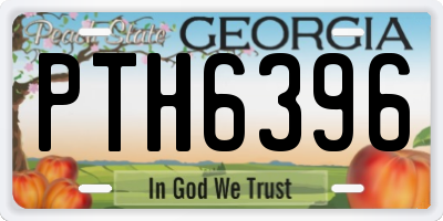 GA license plate PTH6396