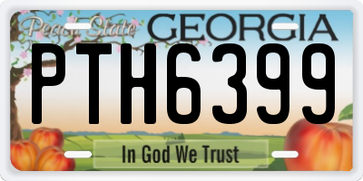 GA license plate PTH6399