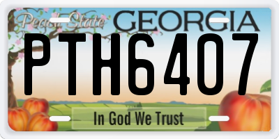GA license plate PTH6407