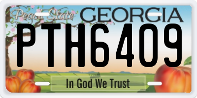GA license plate PTH6409