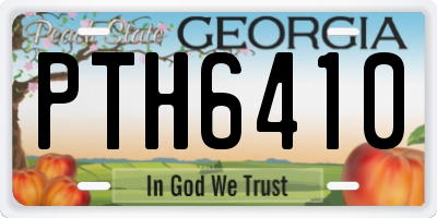 GA license plate PTH6410