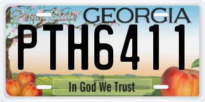 GA license plate PTH6411