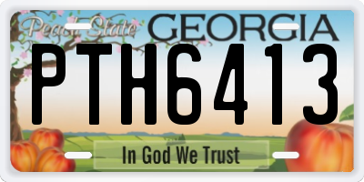 GA license plate PTH6413
