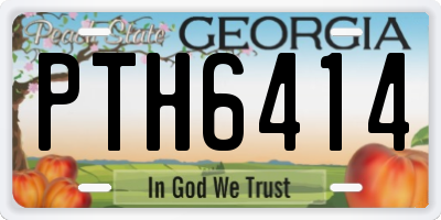 GA license plate PTH6414