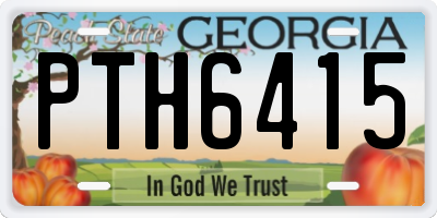 GA license plate PTH6415