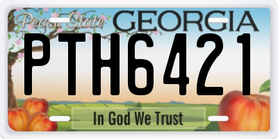 GA license plate PTH6421