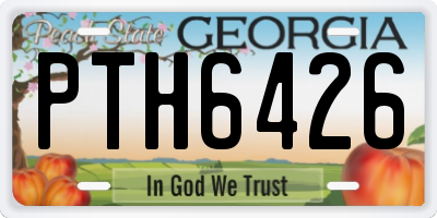 GA license plate PTH6426