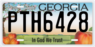 GA license plate PTH6428