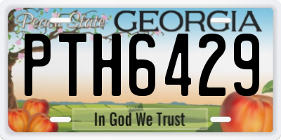 GA license plate PTH6429