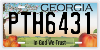 GA license plate PTH6431